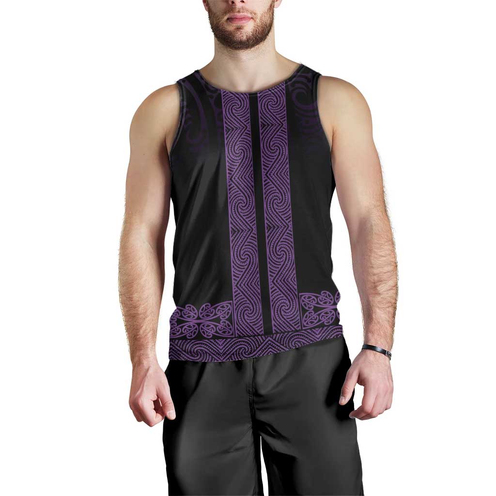 New Zealand Maori Kowhaiwhai Men Tank Top Waiporoporo Maui and Mangopare LT9 - Polynesian Pride
