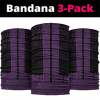 New Zealand Maori Kowhaiwhai Neck Gaiter Waiporoporo Maui and Mangopare LT9 package One Size: 25*50cm Purple - Polynesian Pride
