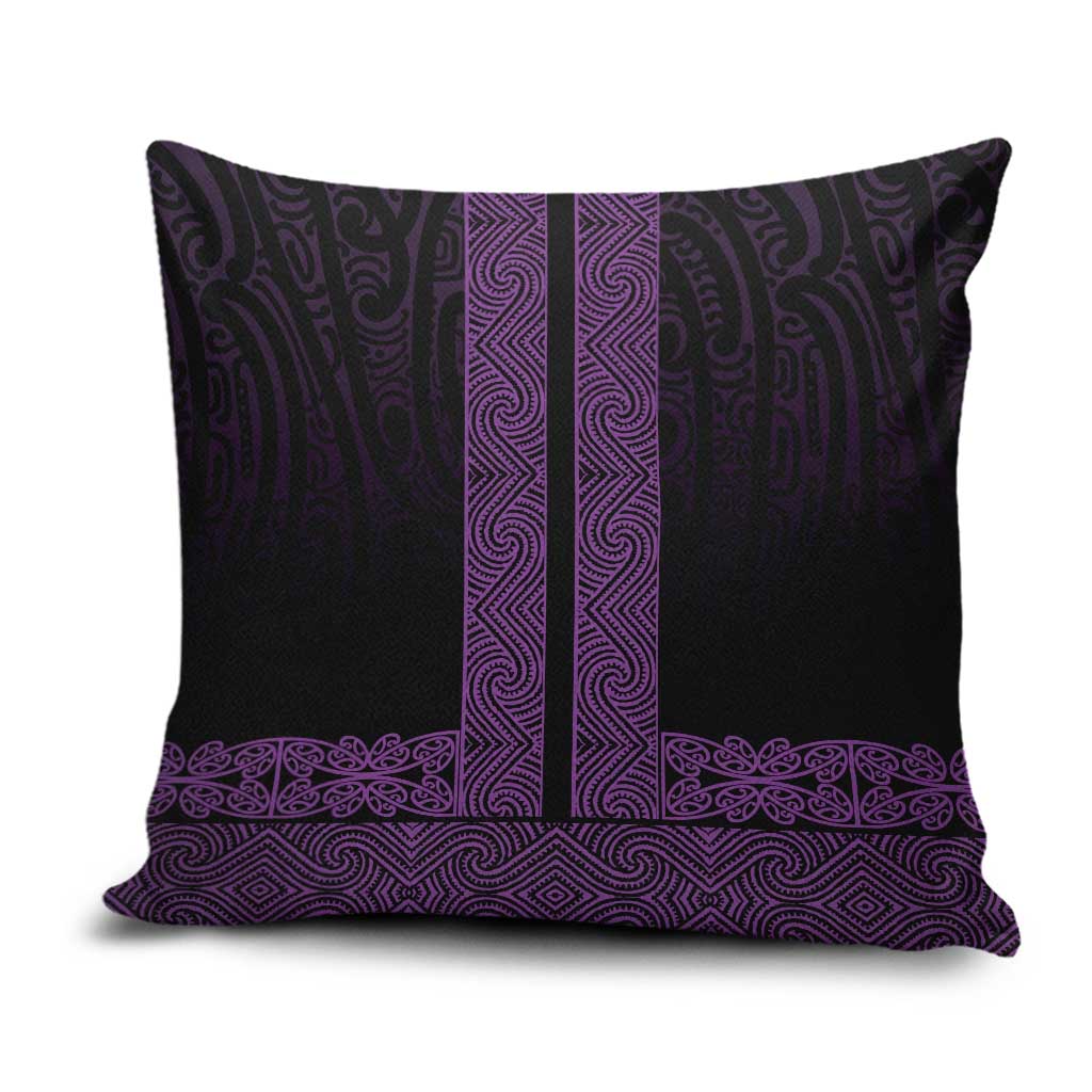 New Zealand Maori Kowhaiwhai Pillow Cover Waiporoporo Maui and Mangopare LT9 Purple - Polynesian Pride