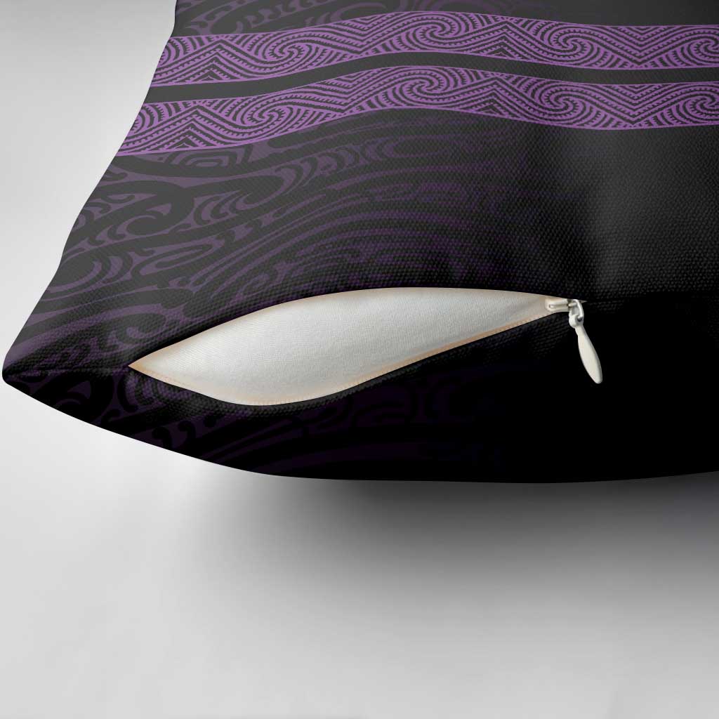 New Zealand Maori Kowhaiwhai Pillow Cover Waiporoporo Maui and Mangopare LT9 - Polynesian Pride
