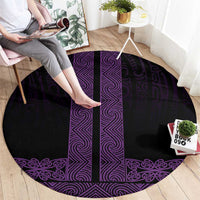 New Zealand Maori Kowhaiwhai Round Carpet Waiporoporo Maui and Mangopare LT9 - Polynesian Pride