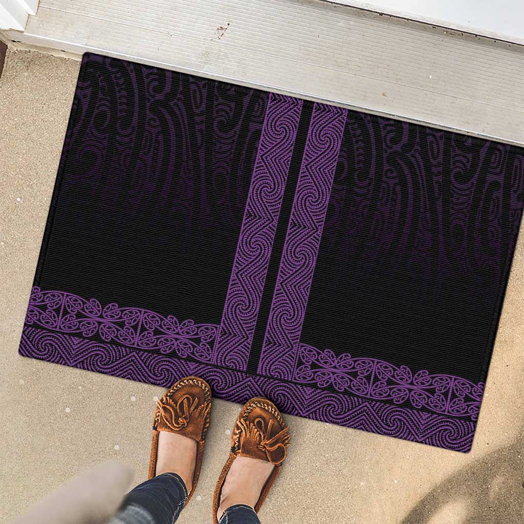 New Zealand Maori Kowhaiwhai Rubber Doormat Waiporoporo Maui and Mangopare LT9 - Polynesian Pride