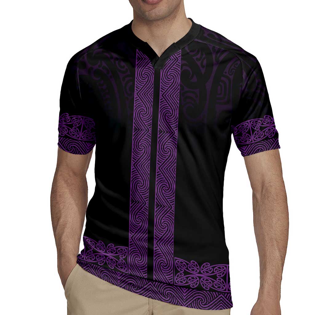 New Zealand Maori Kowhaiwhai Rugby Jersey Waiporoporo Maui and Mangopare LT9 - Polynesian Pride