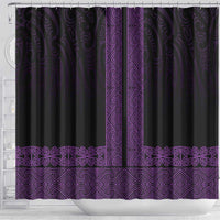 New Zealand Maori Kowhaiwhai Shower Curtain Waiporoporo Maui and Mangopare LT9 - Polynesian Pride