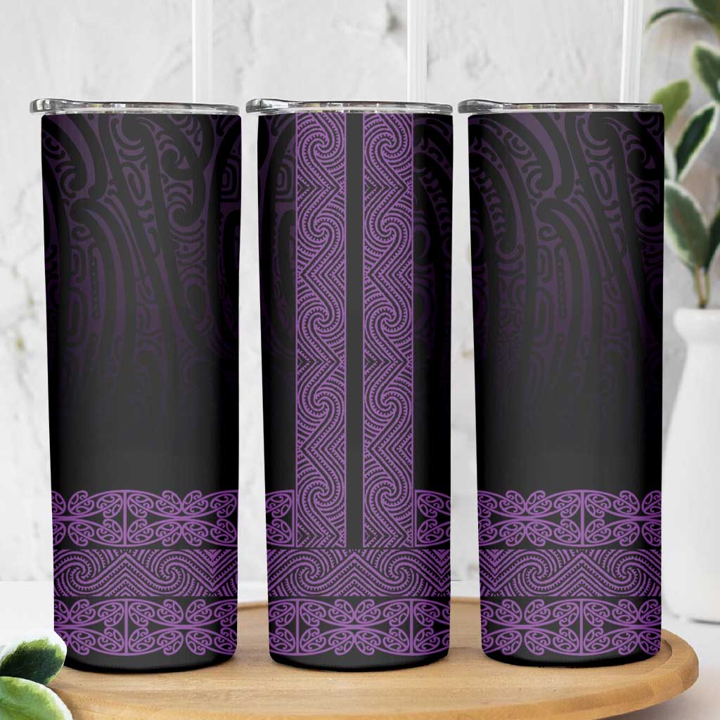 New Zealand Maori Kowhaiwhai Skinny Tumbler Waiporoporo Maui and Mangopare LT9 - Polynesian Pride