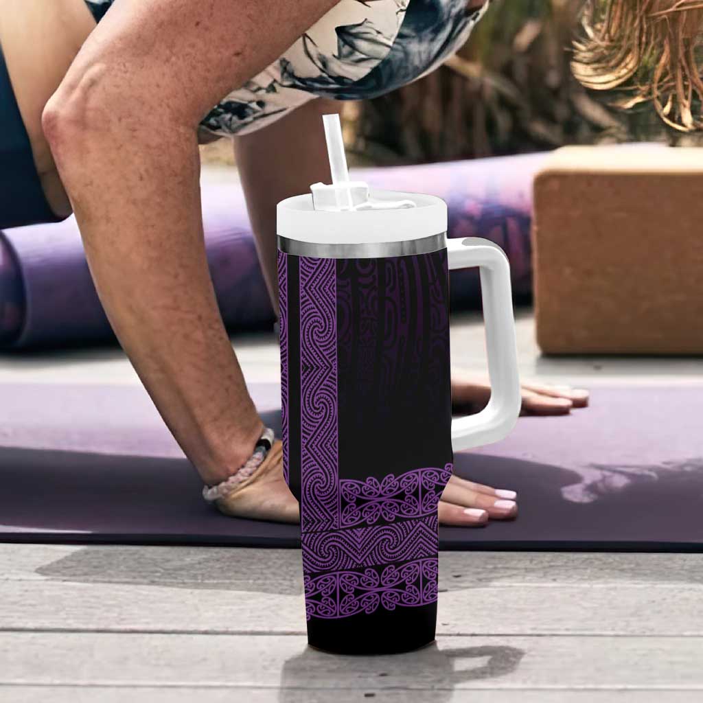 New Zealand Maori Kowhaiwhai Tumbler With Handle Waiporoporo Maui and Mangopare LT9 - Polynesian Pride