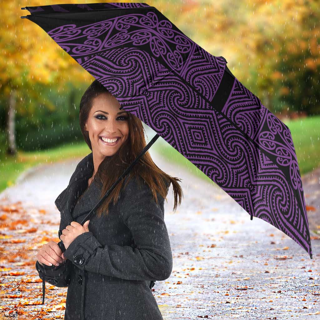 New Zealand Maori Kowhaiwhai Umbrella Waiporoporo Maui and Mangopare LT9 - Polynesian Pride