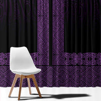New Zealand Maori Kowhaiwhai Window Curtain Waiporoporo Maui and Mangopare LT9 - Polynesian Pride