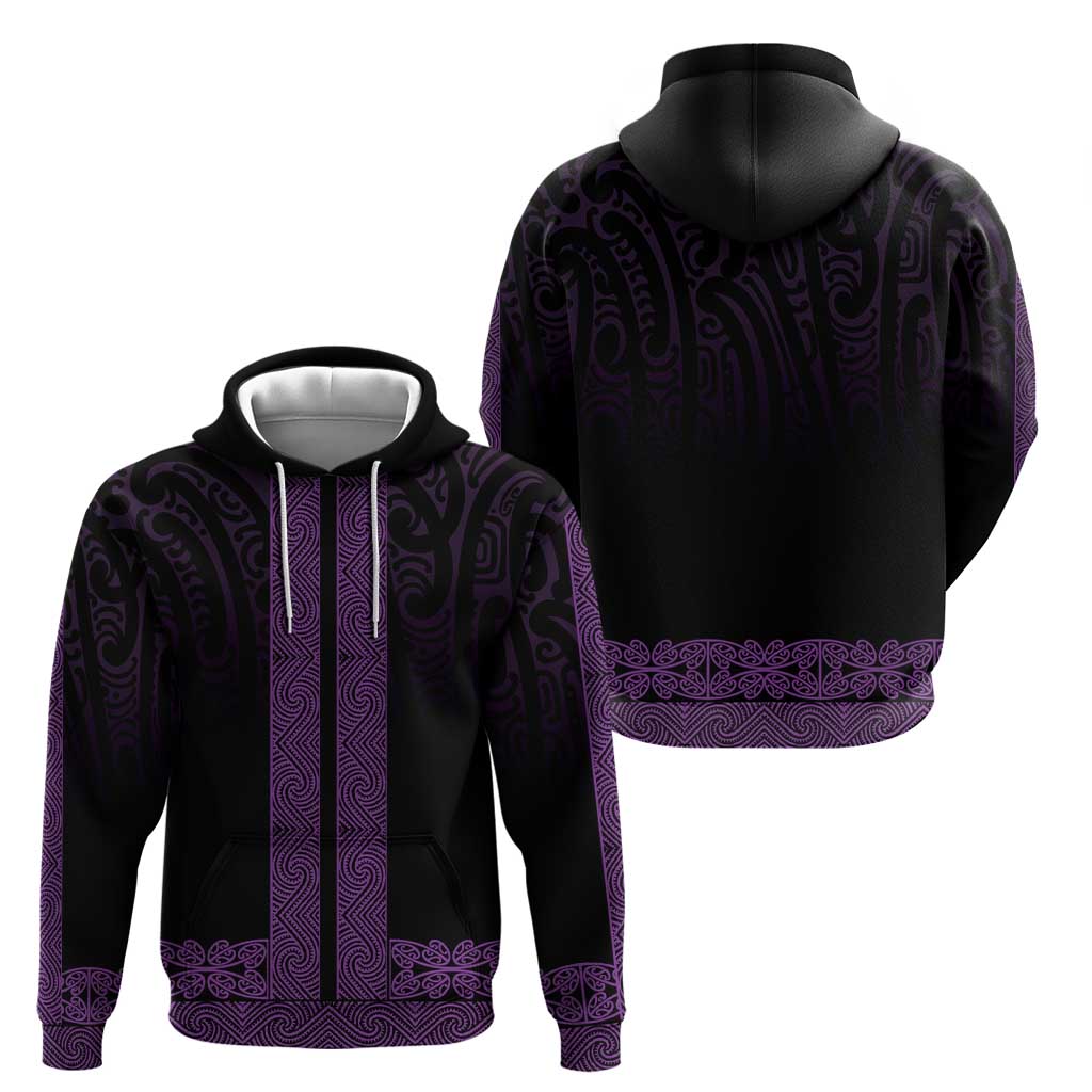 New Zealand Maori Kowhaiwhai Zip Hoodie Waiporoporo Maui and Mangopare LT9 - Polynesian Pride