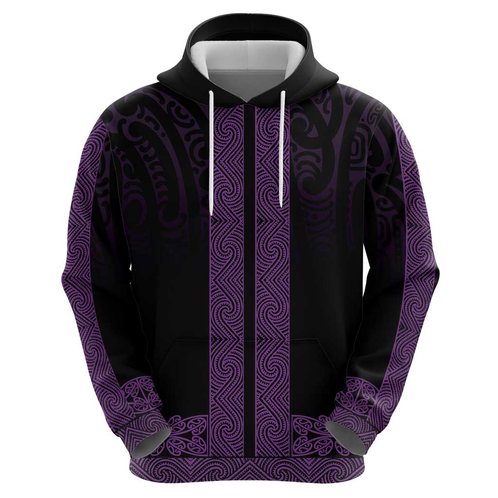 New Zealand Maori Kowhaiwhai Zip Hoodie Waiporoporo Maui and Mangopare LT9 - Polynesian Pride