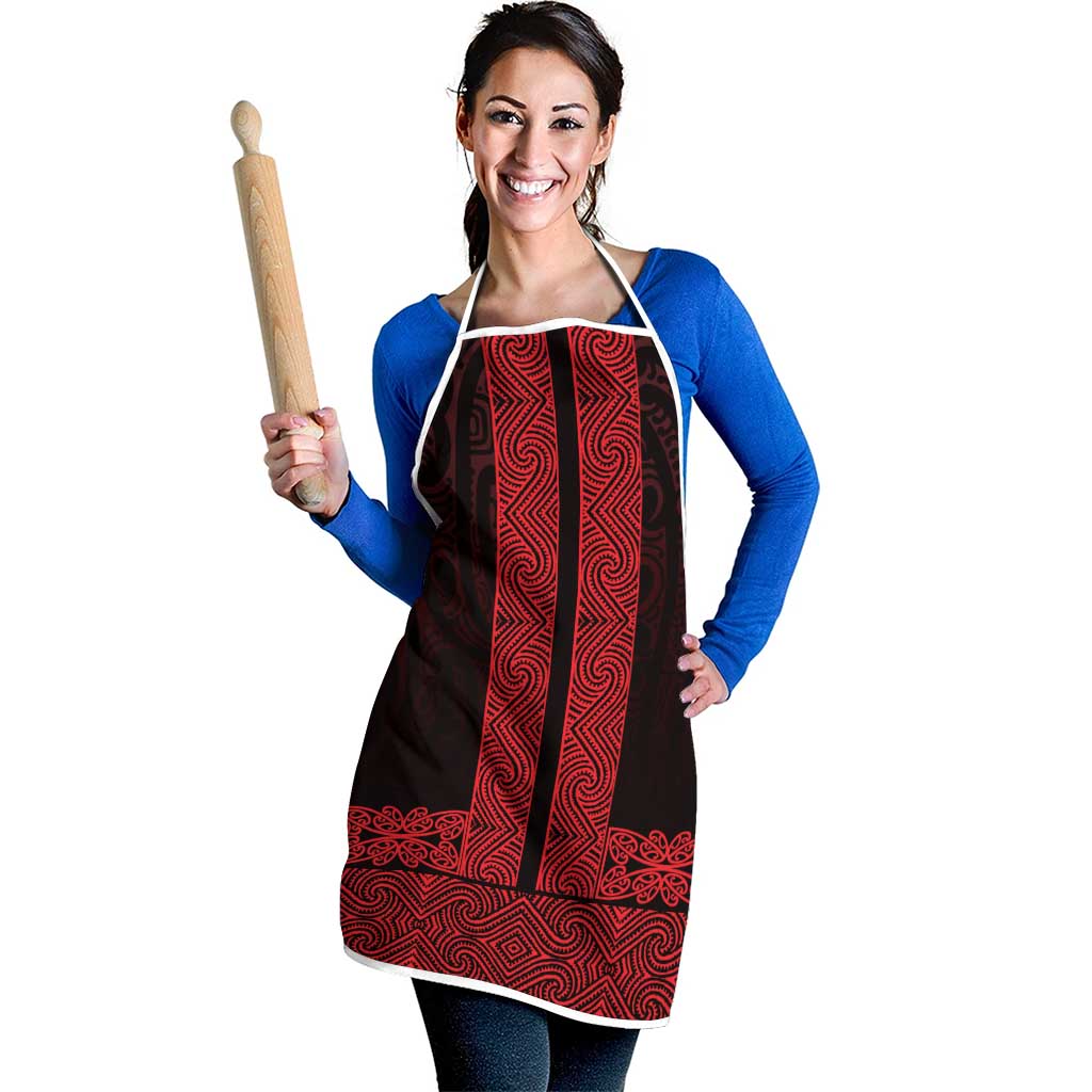 New Zealand Maori Kowhaiwhai Apron Whero Maui and Mangopare - Polynesian Pride