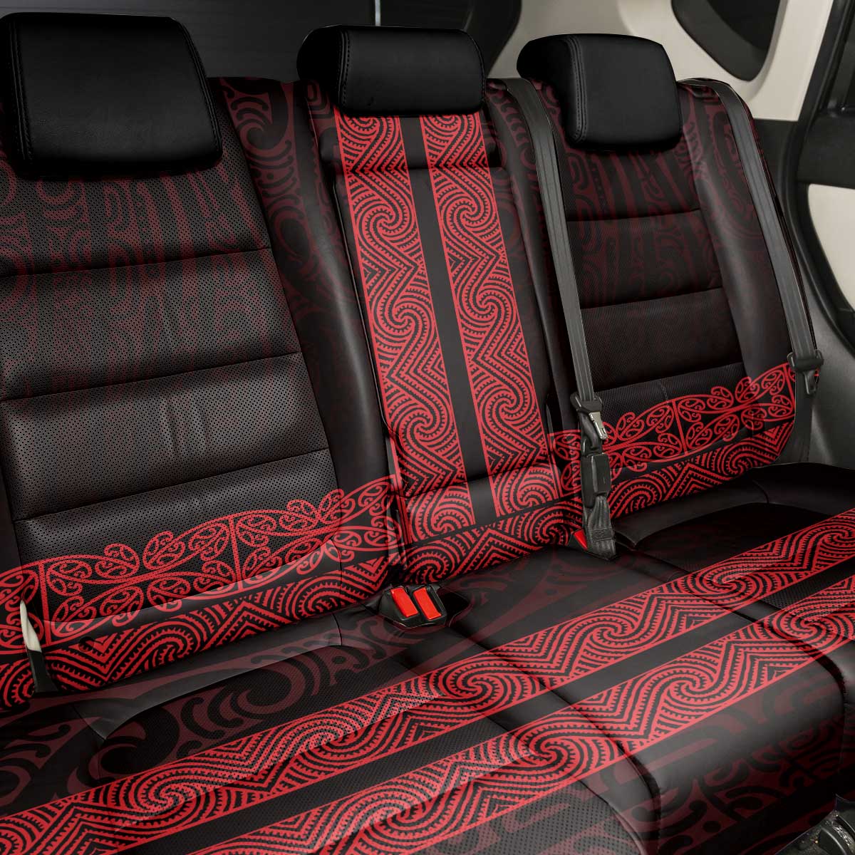 New Zealand Maori Kowhaiwhai Back Car Seat Cover Whero Maui and Mangopare LT9 - Polynesian Pride