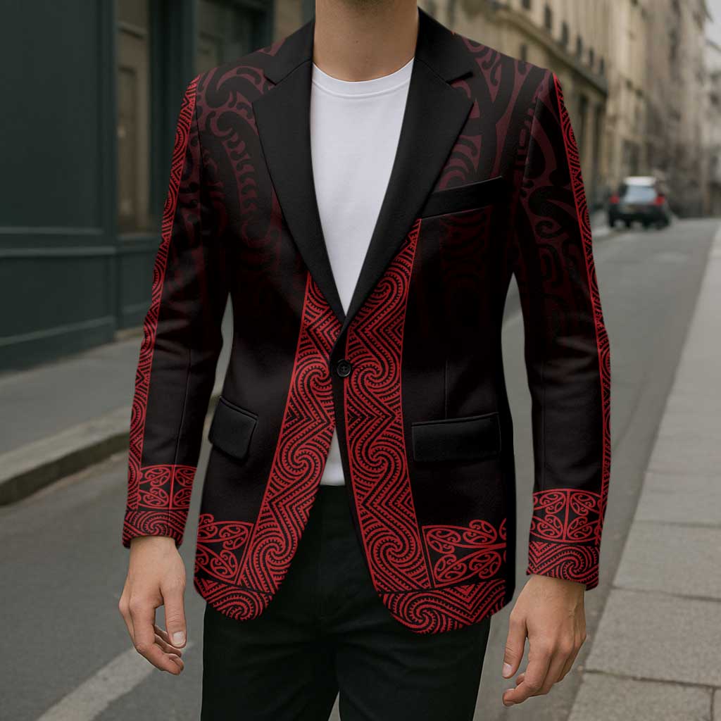 New Zealand Maori Kowhaiwhai Blazer Whero Maui and Mangopare - Polynesian Pride