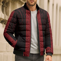 New Zealand Maori Kowhaiwhai Bomber Puffer Jacket Whero Maui and Mangopare - Polynesian Pride