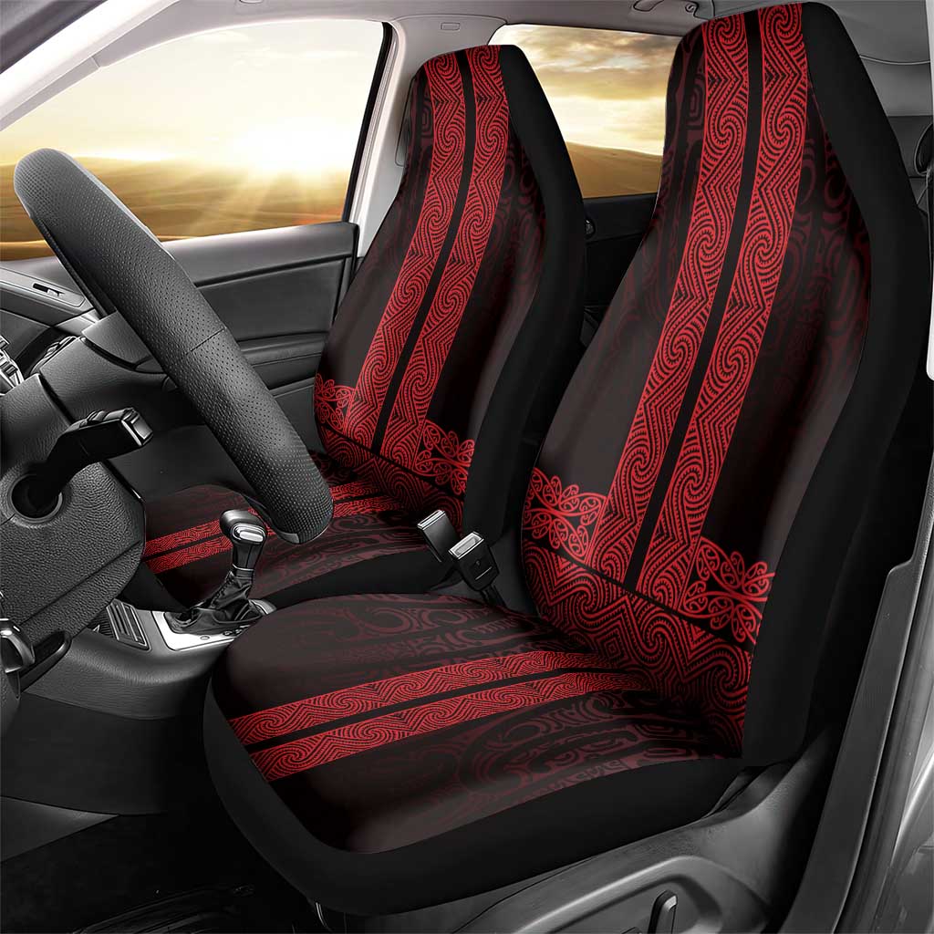 New Zealand Maori Kowhaiwhai Car Seat Cover Whero Maui and Mangopare LT9 - Polynesian Pride