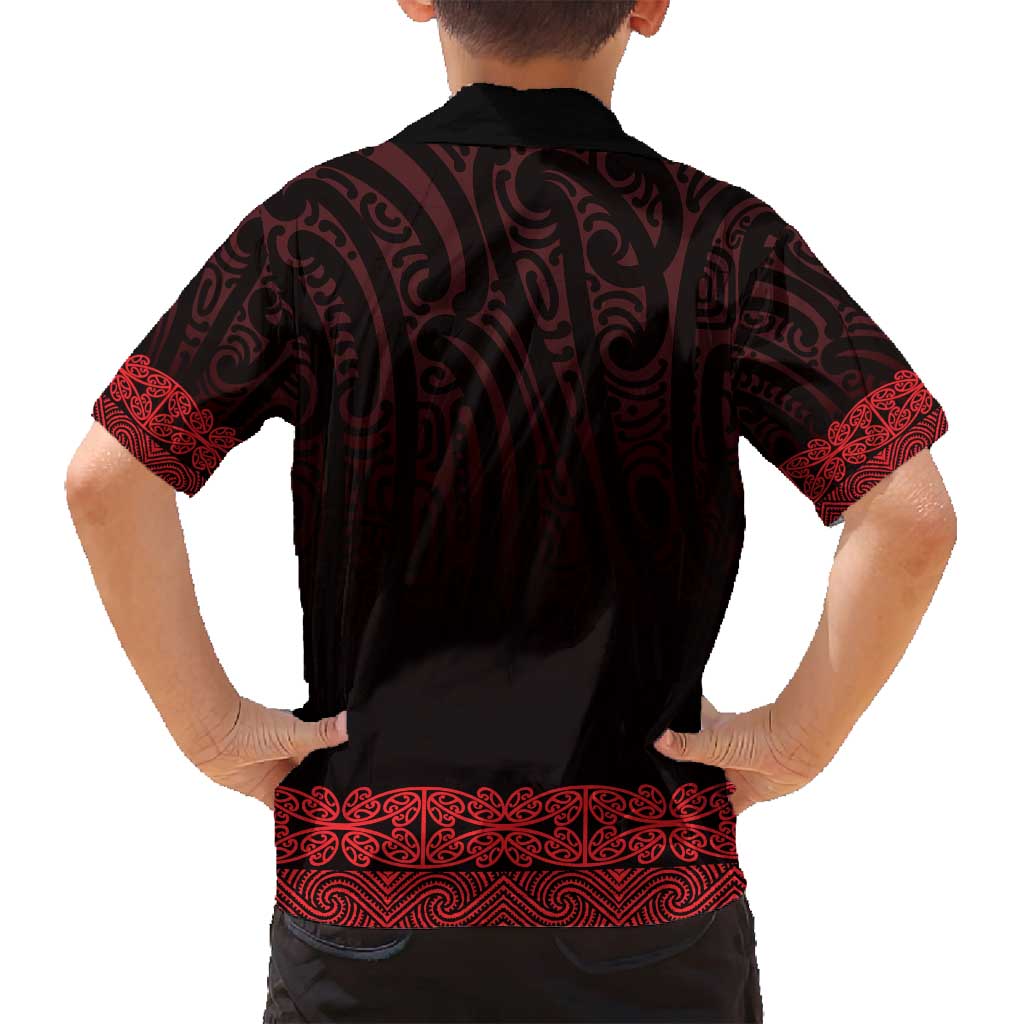 New Zealand Maori Kowhaiwhai Family Matching Puletasi and Hawaiian Shirt Whero Maui and Mangopare LT9 - Polynesian Pride