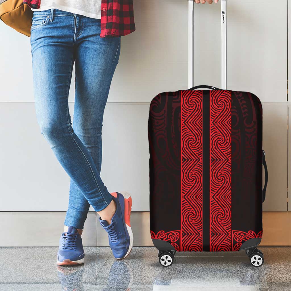 New Zealand Maori Kowhaiwhai Luggage Cover Whero Maui and Mangopare LT9 - Polynesian Pride