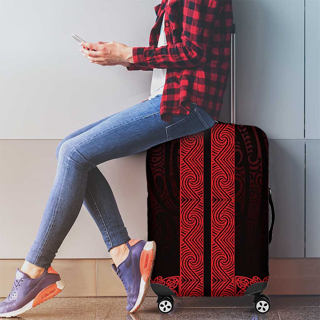 New Zealand Maori Kowhaiwhai Luggage Cover Whero Maui and Mangopare LT9 - Polynesian Pride