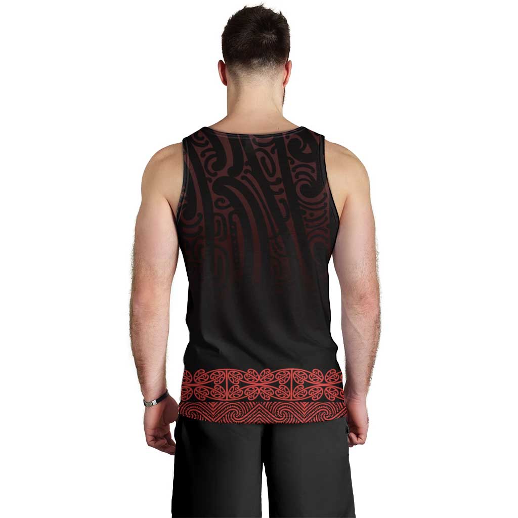 New Zealand Maori Kowhaiwhai Men Tank Top Whero Maui and Mangopare LT9 - Polynesian Pride
