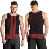 New Zealand Maori Kowhaiwhai Men Tank Top Whero Maui and Mangopare LT9 - Polynesian Pride