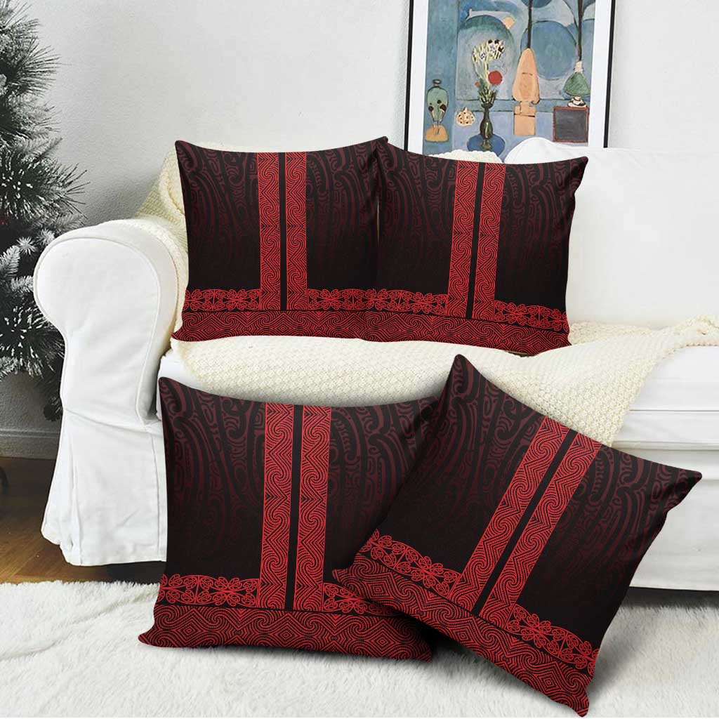 New Zealand Maori Kowhaiwhai Pillow Cover Whero Maui and Mangopare LT9 - Polynesian Pride