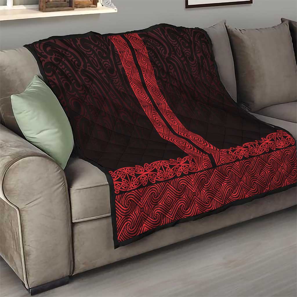 New Zealand Maori Kowhaiwhai Quilt Whero Maui and Mangopare