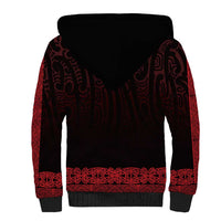 New Zealand Maori Kowhaiwhai Sherpa Hoodie Whero Maui and Mangopare LT9 - Polynesian Pride