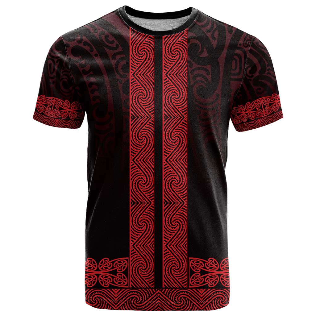 New Zealand Maori Kowhaiwhai T Shirt Whero Maui and Mangopare