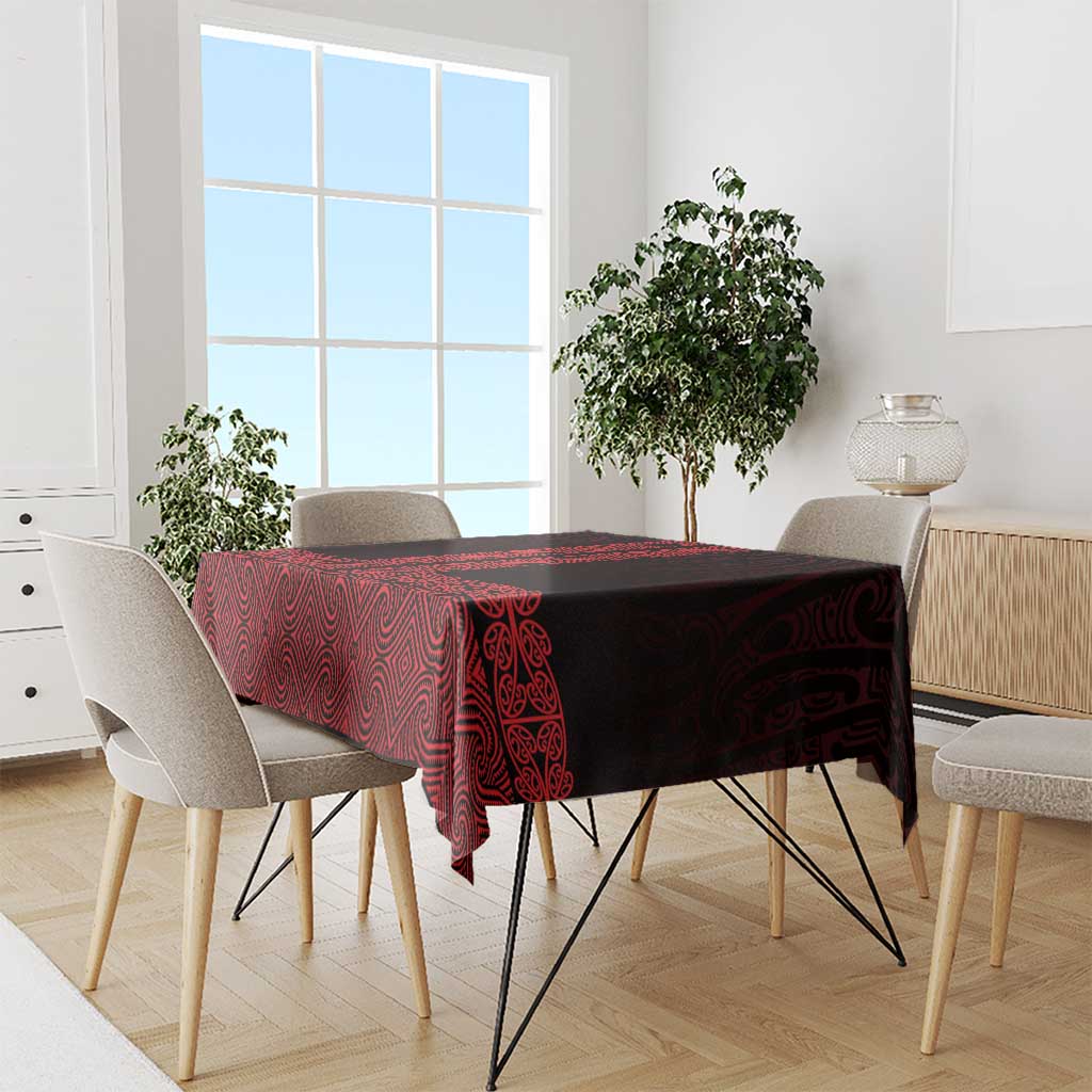 New Zealand Maori Kowhaiwhai Tablecloth Whero Maui and Mangopare