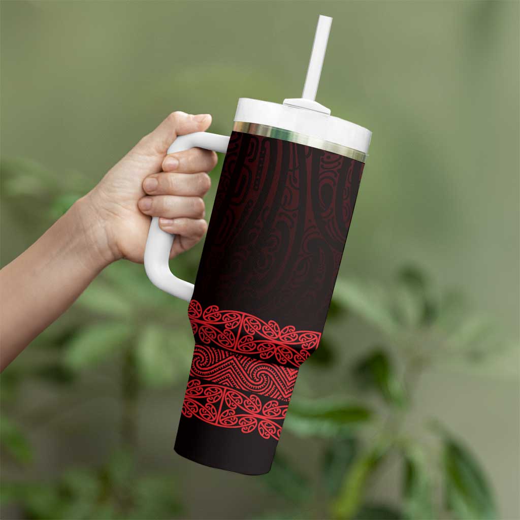 New Zealand Maori Kowhaiwhai Tumbler With Handle Whero Maui and Mangopare LT9 - Polynesian Pride