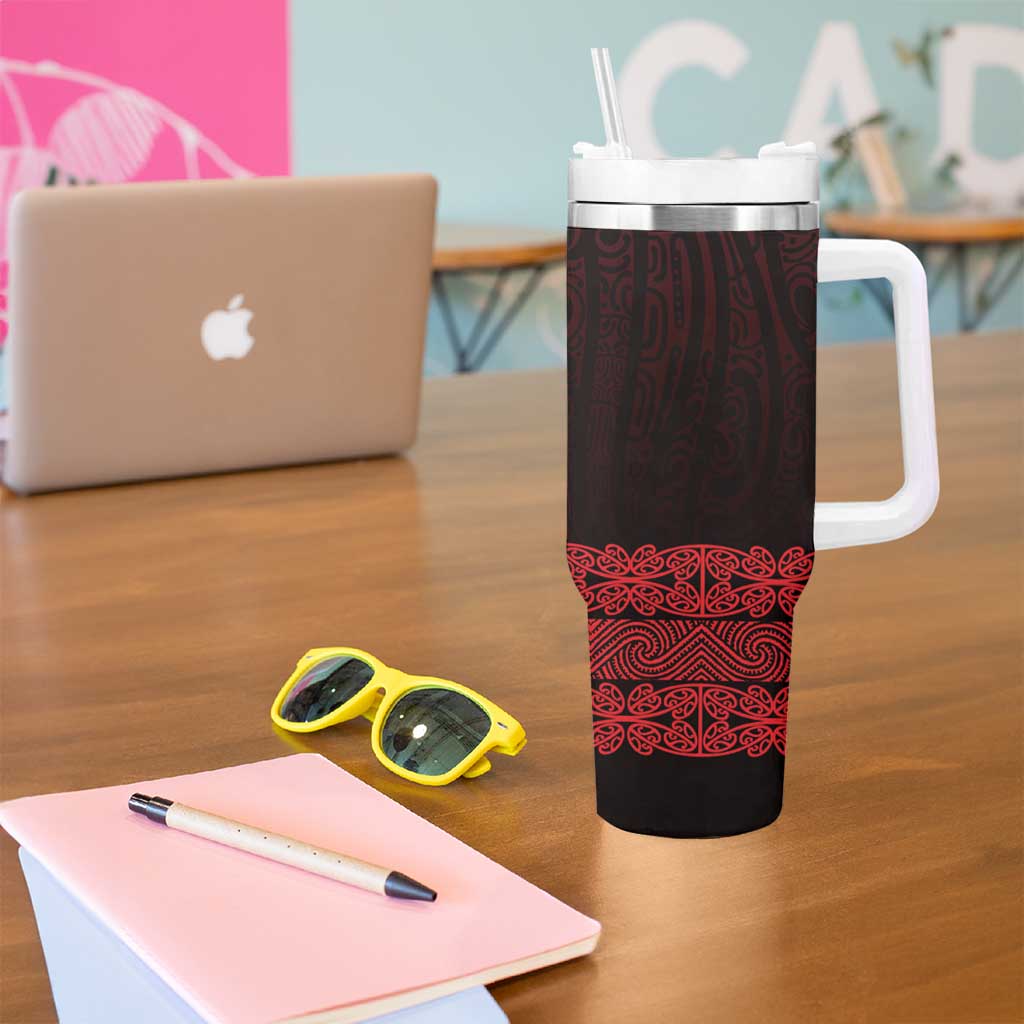 New Zealand Maori Kowhaiwhai Tumbler With Handle Whero Maui and Mangopare LT9 - Polynesian Pride