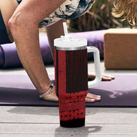 New Zealand Maori Kowhaiwhai Tumbler With Handle Whero Maui and Mangopare LT9 - Polynesian Pride