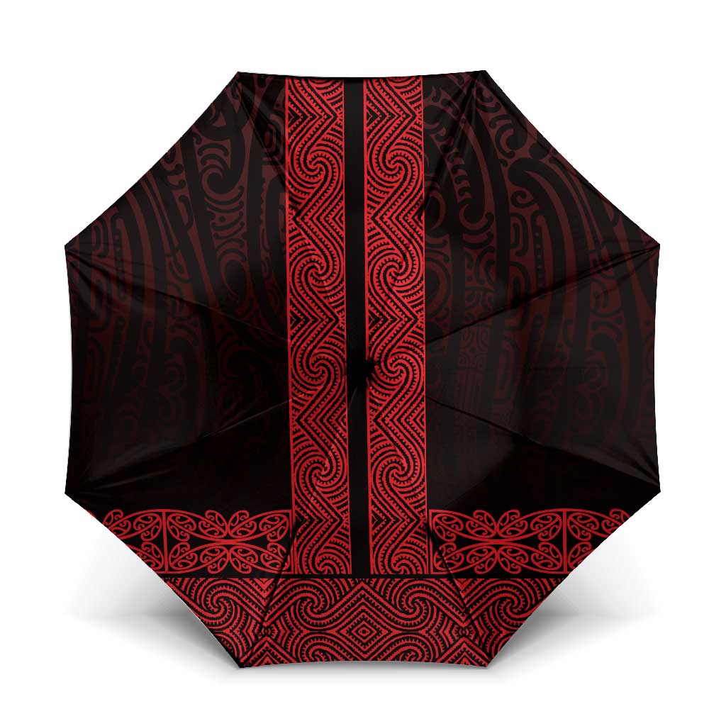New Zealand Maori Kowhaiwhai Umbrella Whero Maui and Mangopare - Polynesian Pride