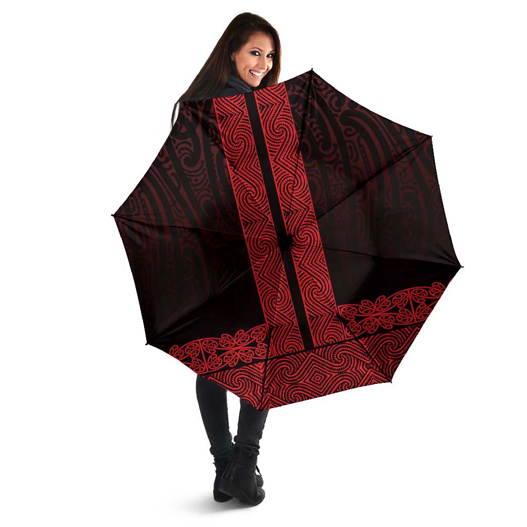 New Zealand Maori Kowhaiwhai Umbrella Whero Maui and Mangopare - Polynesian Pride