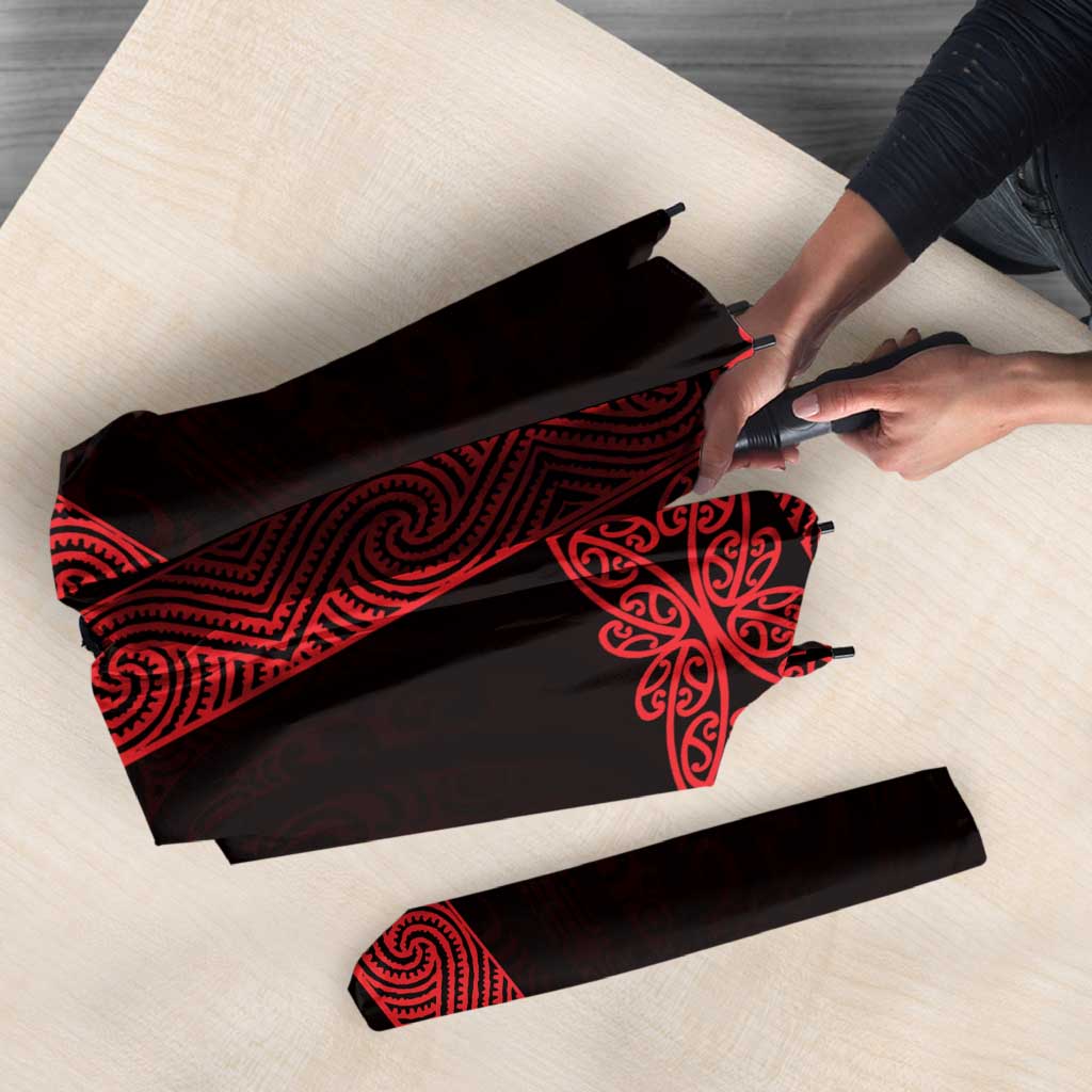 New Zealand Maori Kowhaiwhai Umbrella Whero Maui and Mangopare - Polynesian Pride