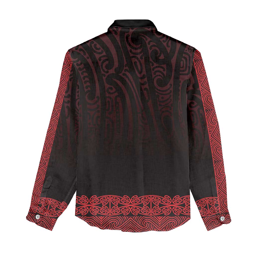 New Zealand Maori Kowhaiwhai Women Casual Shirt Whero Maui and Mangopare LT9 - Polynesian Pride