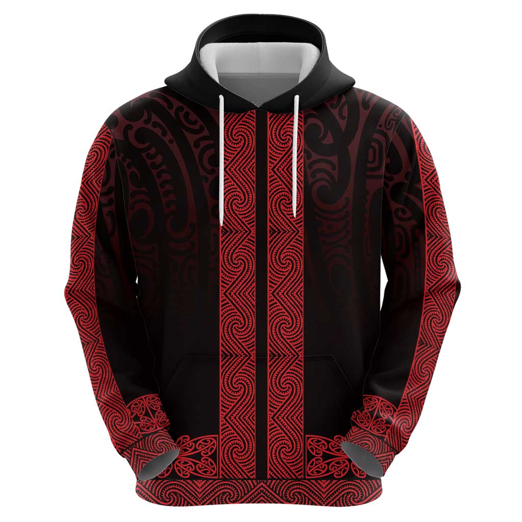 New Zealand Maori Kowhaiwhai Zip Hoodie Whero Maui and Mangopare LT9 - Polynesian Pride