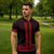 New Zealand Maori Kowhaiwhai Zipper Polo Shirt Whero Maui and Mangopare - Polynesian Pride