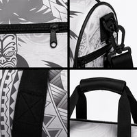 Custom Fiji Black Fern Duffle Bag Maori Warrior with Fijian Masi Pattern LT9 - Polynesian Pride