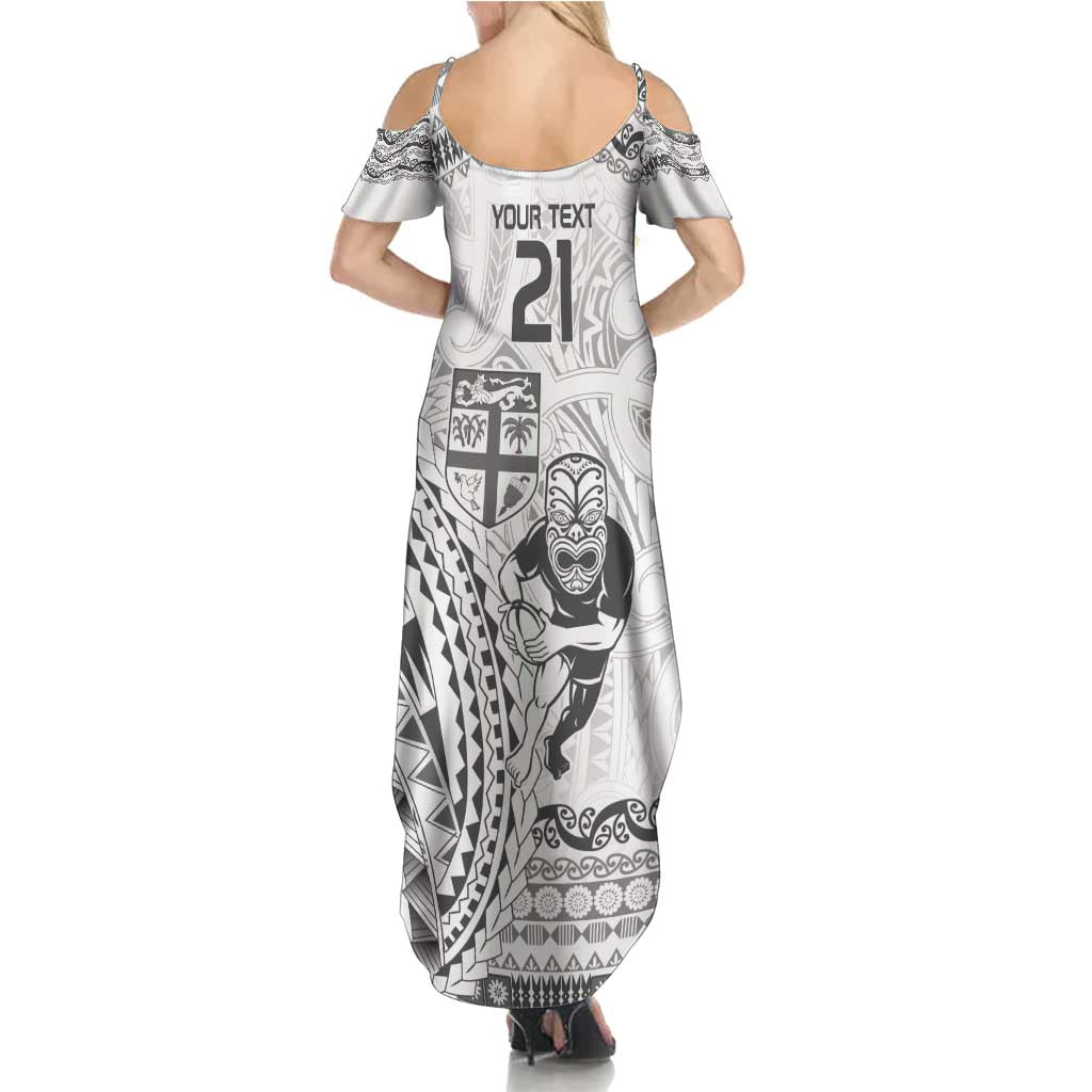 Custom Fiji Black Fern Family Matching Summer Maxi Dress and Hawaiian Shirt Maori Warroir with Fijian Masi Pattern LT9 - Polynesian Pride