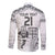 Custom Fiji Black Fern Long Sleeve Button Shirt Maori Warroir with Fijian Masi Pattern