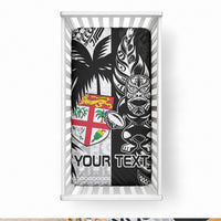Custom Fiji New Zealand Baby Bed Cover Maori mix Tapa Pattern Version LT9 28 × 52 in Black - Polynesian Pride