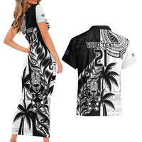 Custom Fiji New Zealand Couples Matching Short Sleeve Bodycon Dress and Hawaiian Shirt Maori mix Tapa Pattern Version LT9 - Polynesian Pride