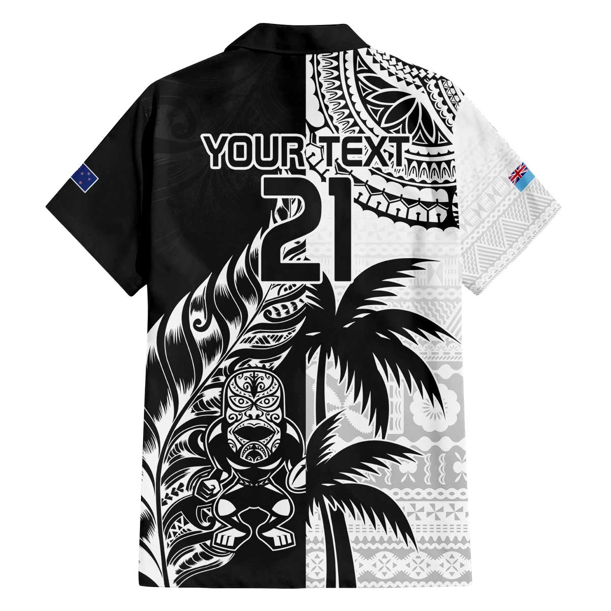 Custom Fiji New Zealand Family Matching Off The Shoulder Long Sleeve Dress and Hawaiian Shirt Maori mix Tapa Pattern Version LT9 - Polynesian Pride