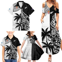 Custom Fiji New Zealand Family Matching Summer Maxi Dress and Hawaiian Shirt Maori mix Tapa Pattern Version LT9 - Polynesian Pride
