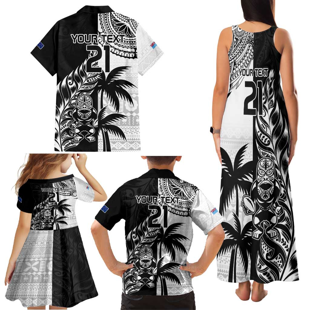 Custom Fiji New Zealand Family Matching Tank Maxi Dress and Hawaiian Shirt Maori mix Tapa Pattern Version LT9 - Polynesian Pride