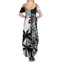 Custom Fiji New Zealand Summer Maxi Dress Maori mix Tapa Pattern Version LT9 - Polynesian Pride