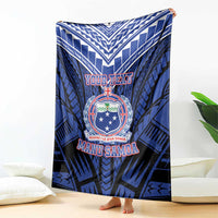Custom Manu Samoa Sevens Rugby Blanket Samoan Tribal Tattoo