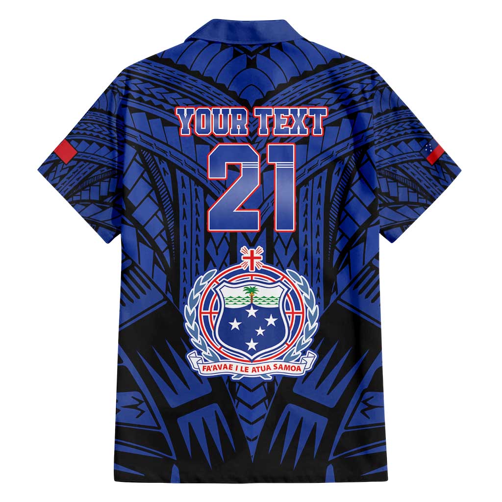 Custom Manu Samoa Sevens Rugby Family Matching Off Shoulder Maxi Dress and Hawaiian Shirt Samoan Tribal Tattoo LT9 - Polynesian Pride