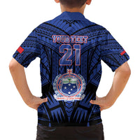 Custom Manu Samoa Sevens Rugby Family Matching Off Shoulder Short Dress and Hawaiian Shirt Samoan Tribal Tattoo LT9 - Polynesian Pride
